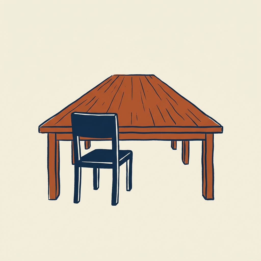 Sit at the table