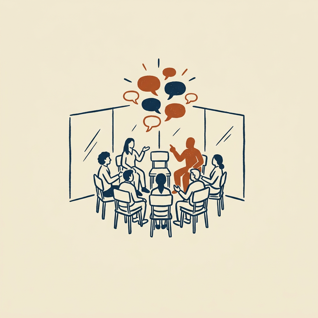Talk, then organize