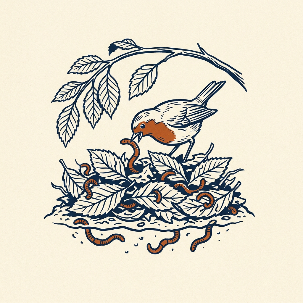 Robins after the elm spray