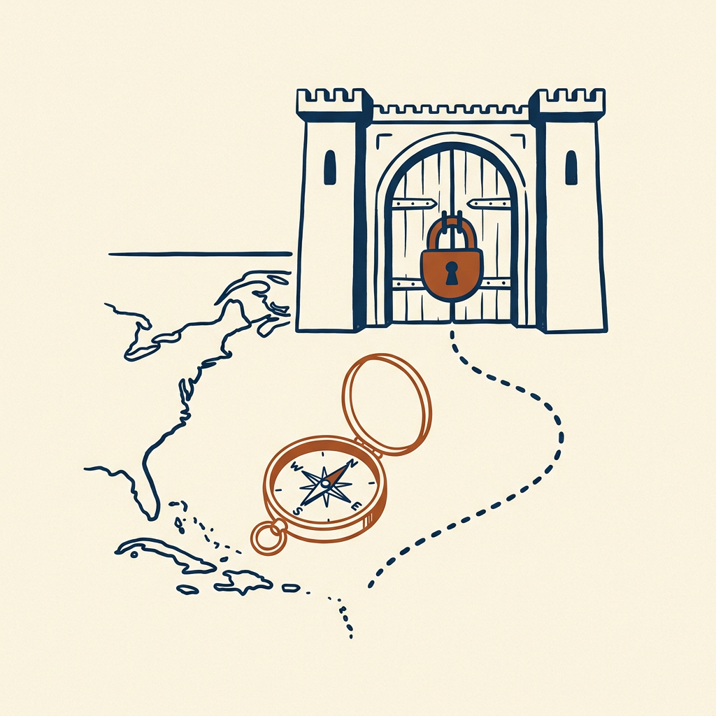Sailing around a locked door