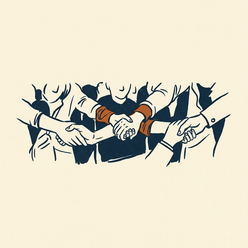 Hold hands with strangers