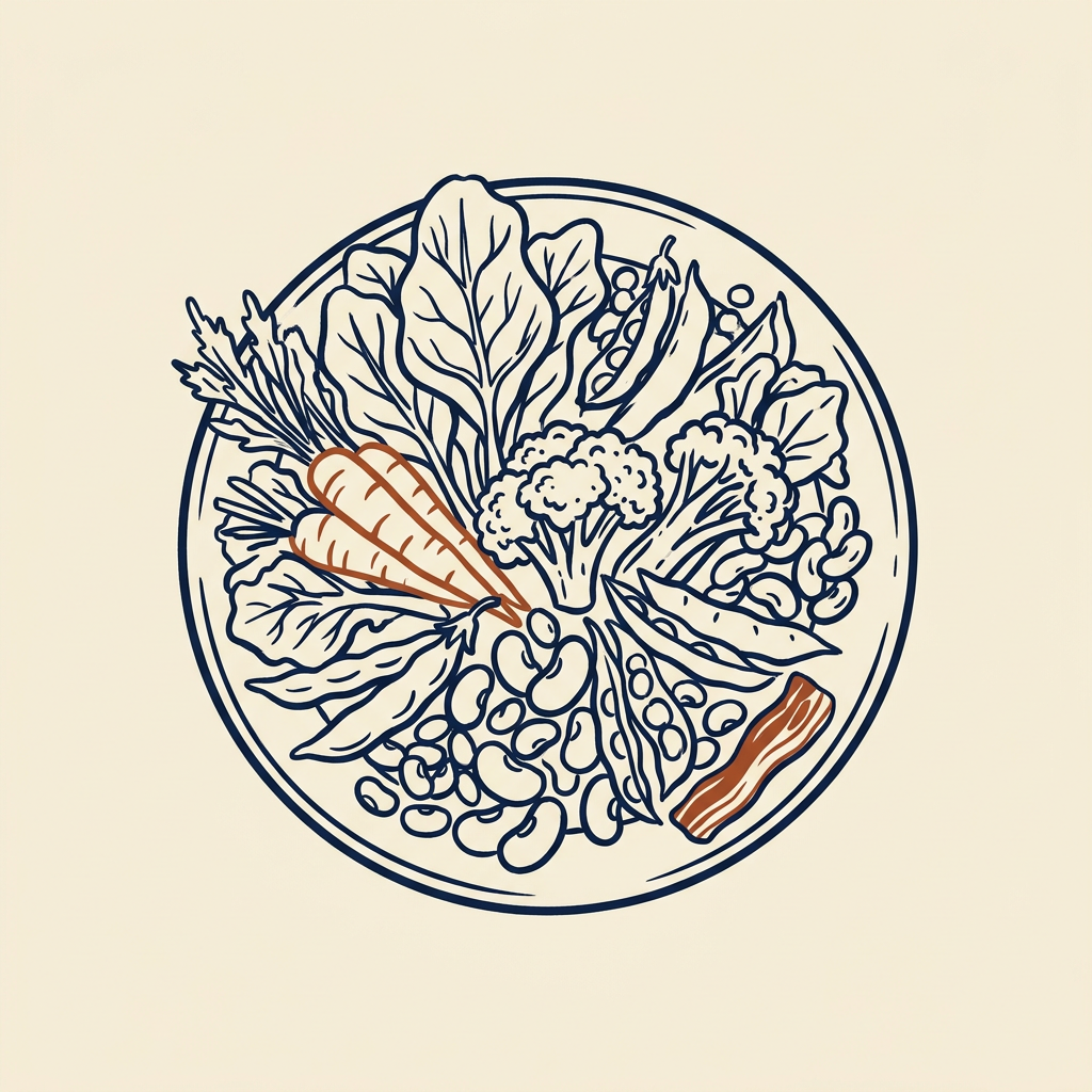 Mostly plants on the plate