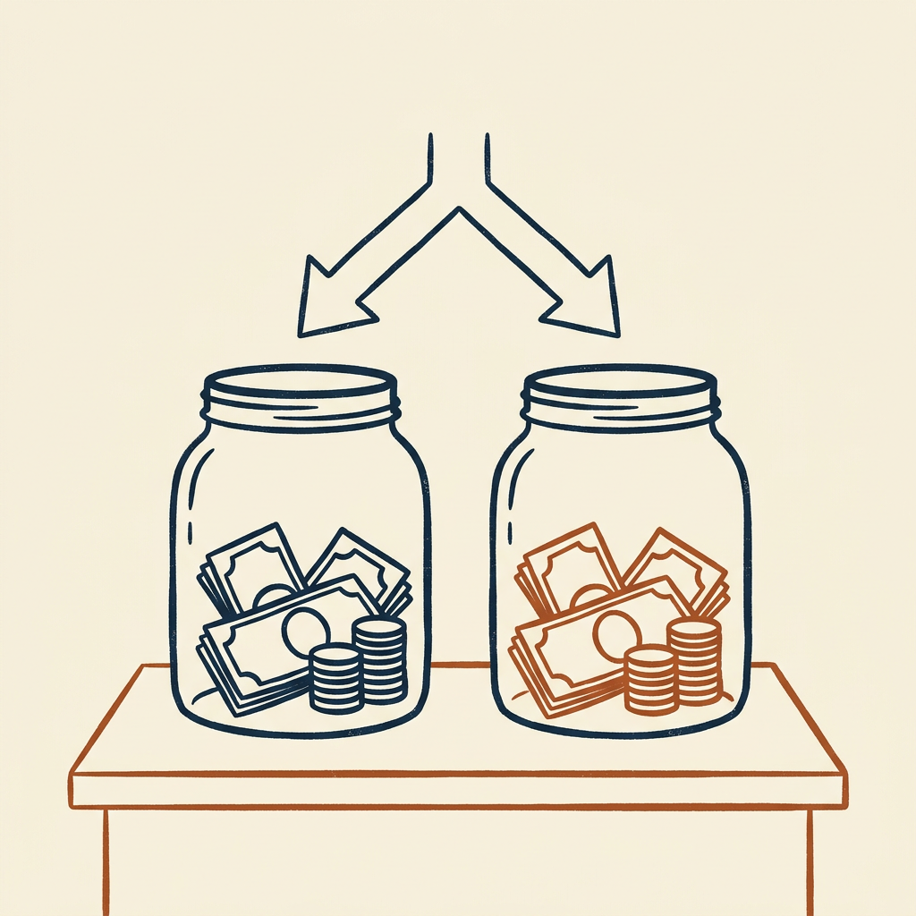 Split accounts by job
