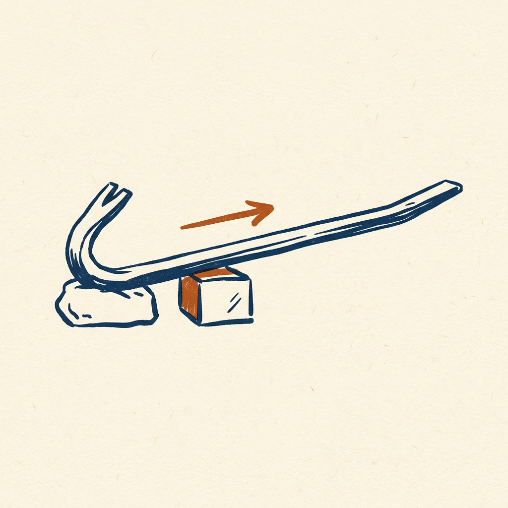 Fulcrum under the lever