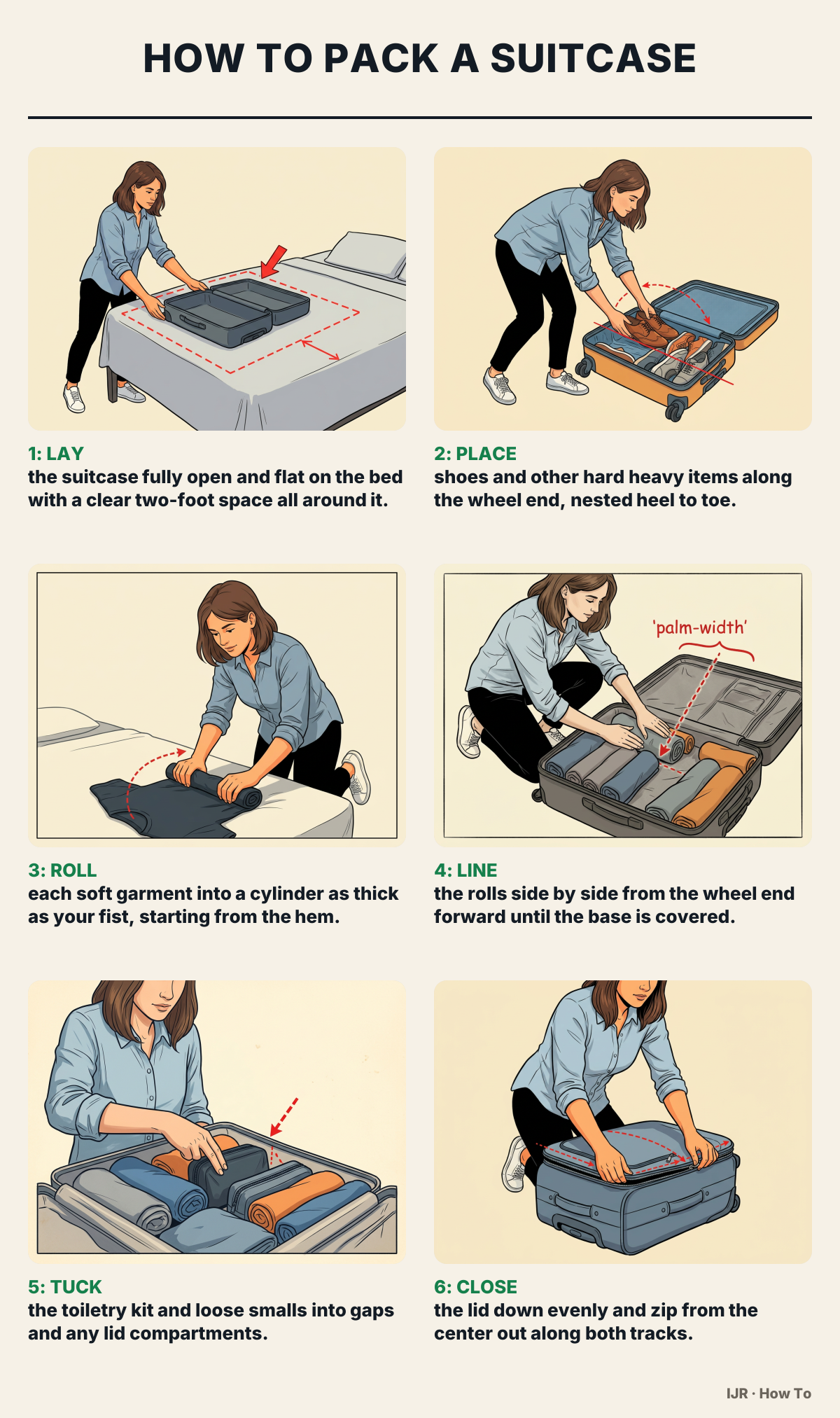 How to pack a suitcase