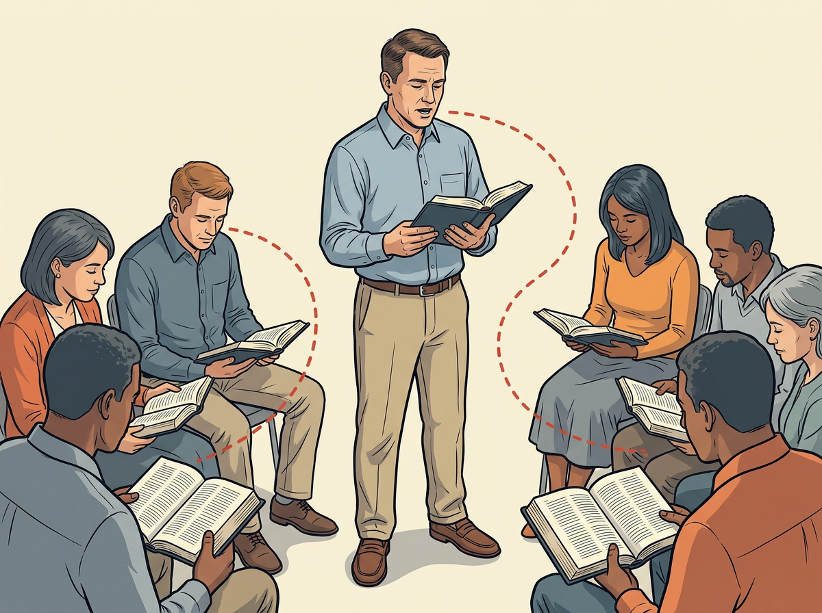 READ the full passage aloud once while everyone follows in their own Bible.