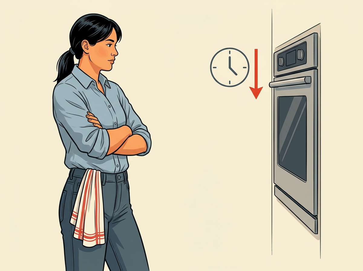 6: COOL the skillet inside the closed oven after you kill the heat until bare hands feel no warmth.