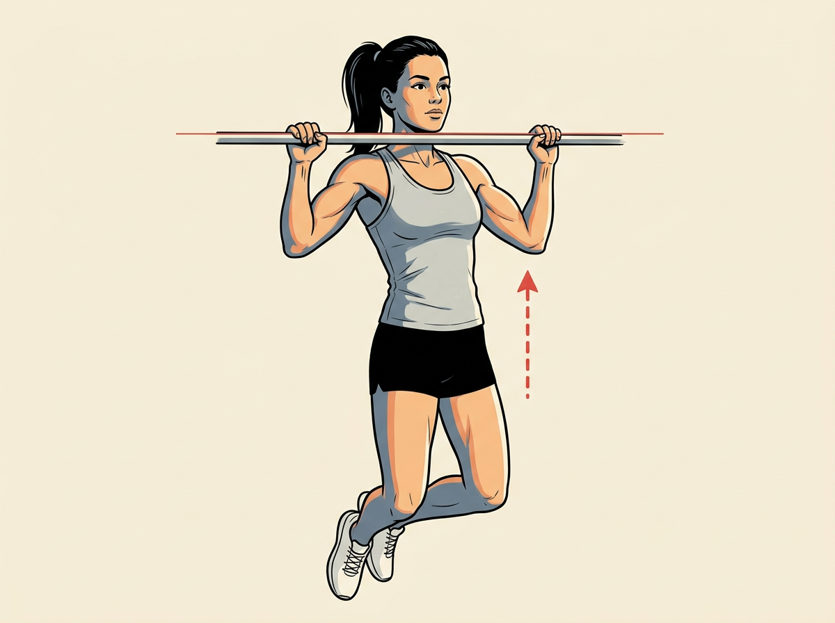 HOLD the top spot with chin above the bar for one full second.