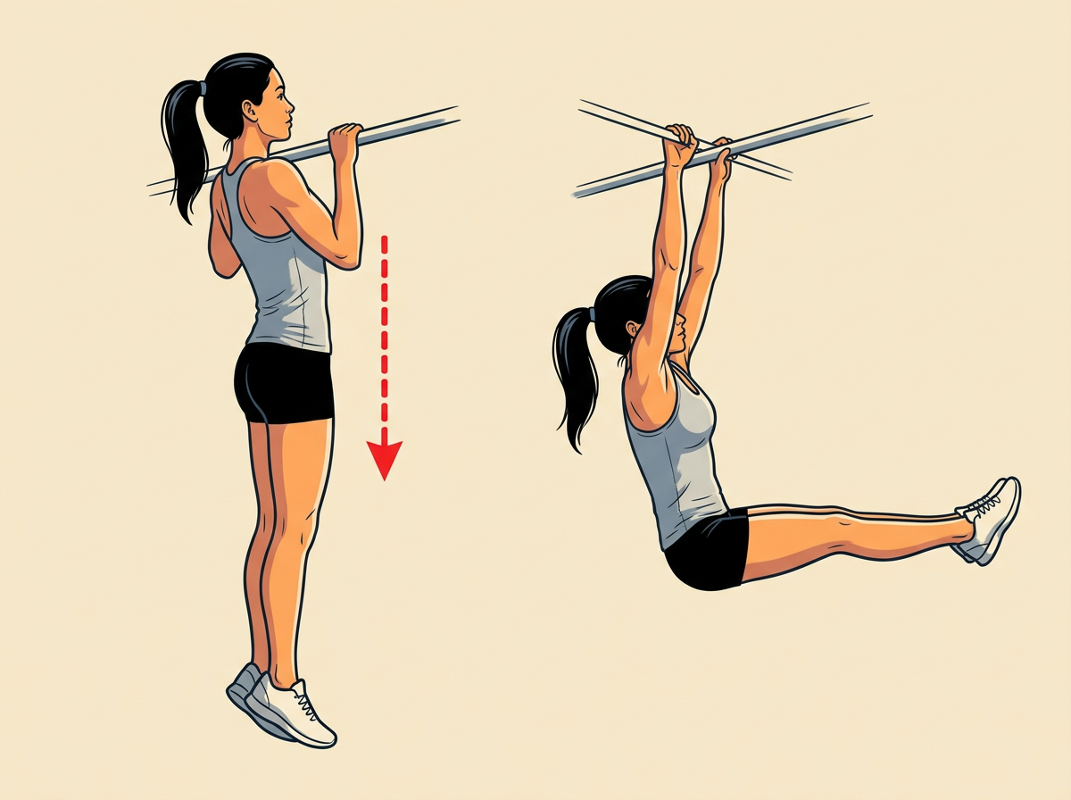 LOWER your body on a slow three-second count until arms lock straight again.