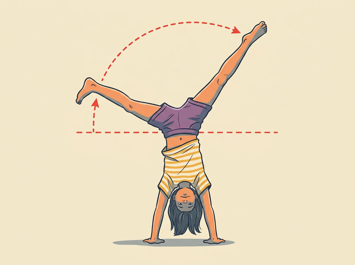 DRIVE the second leg over to meet the first so both feet clear the top together.