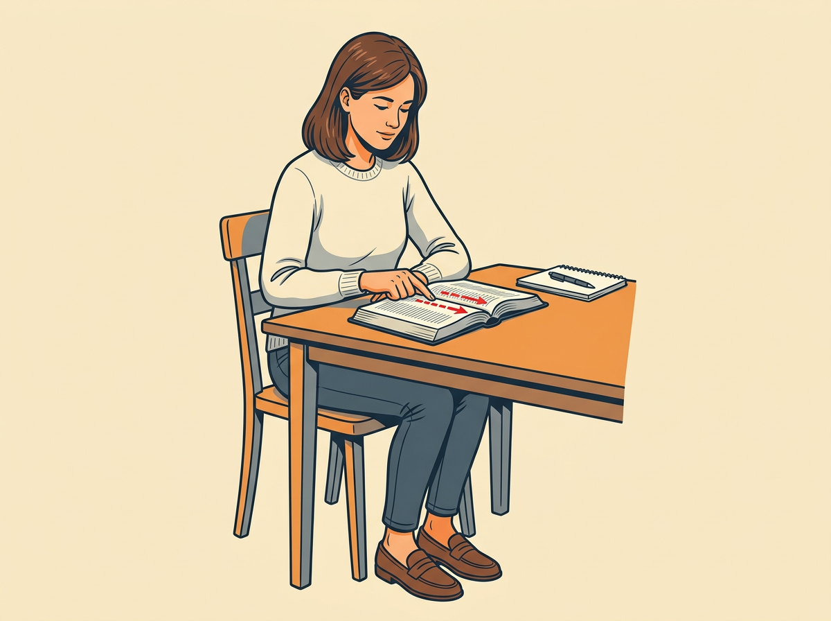 1: READ the verse aloud three times while your finger traces each word.