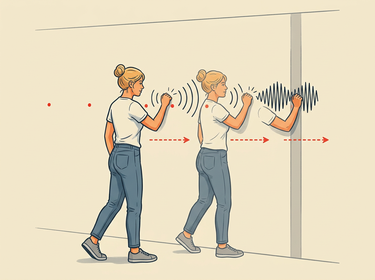 3: KNOCK along the wall with your knuckles in steady taps.