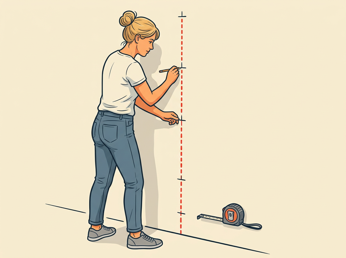 4: MARK each dull spot lightly at the same height.
