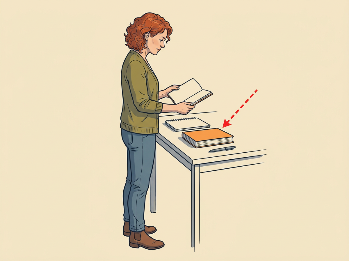 PICK one notebook small enough to hold open on your lap and thick enough to last many months.