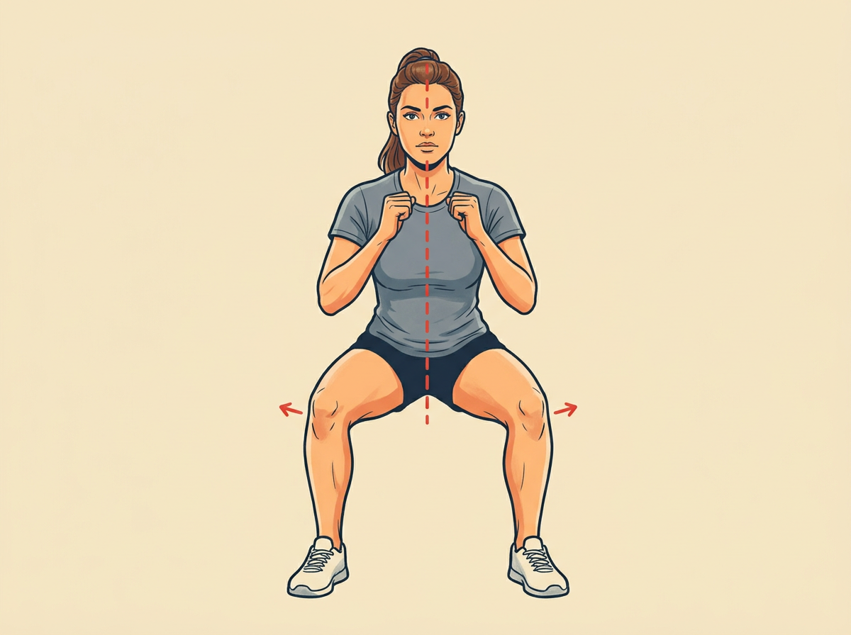 4: HOLD the bottom for a slow one-count while keeping heels down and knees pushed gently out.