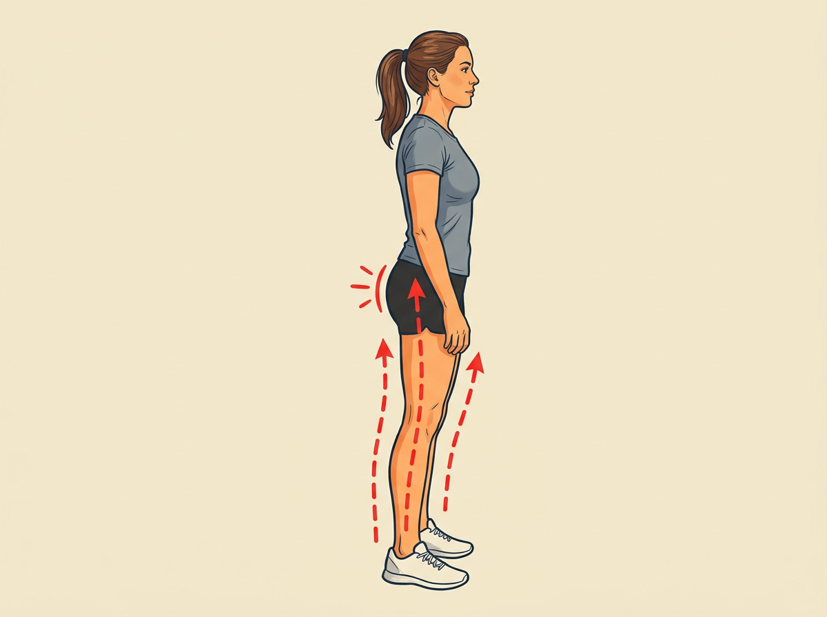 5: DRIVE through your heels to rise, exhaling and squeezing the glutes as you return to stand.