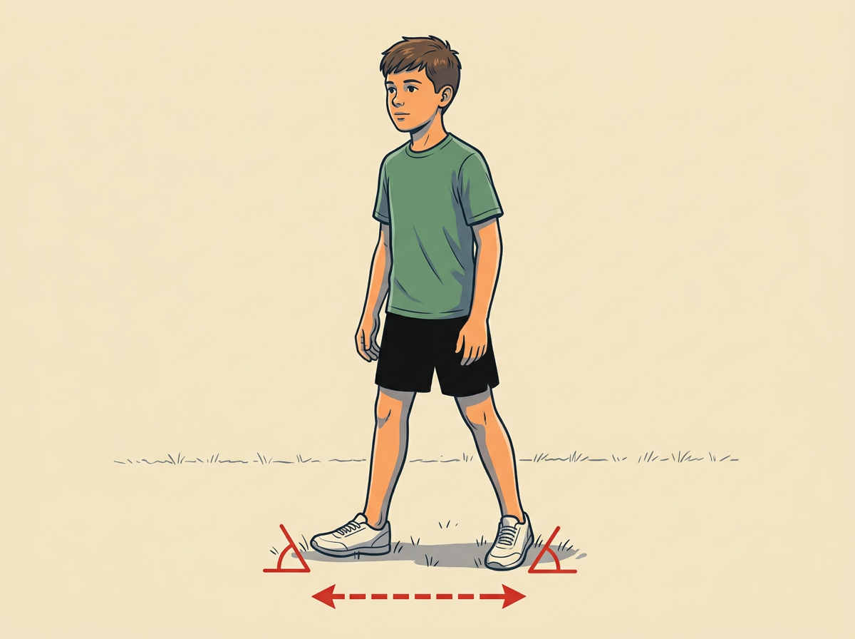SET your feet shoulder-width apart and point your front foot at the target.