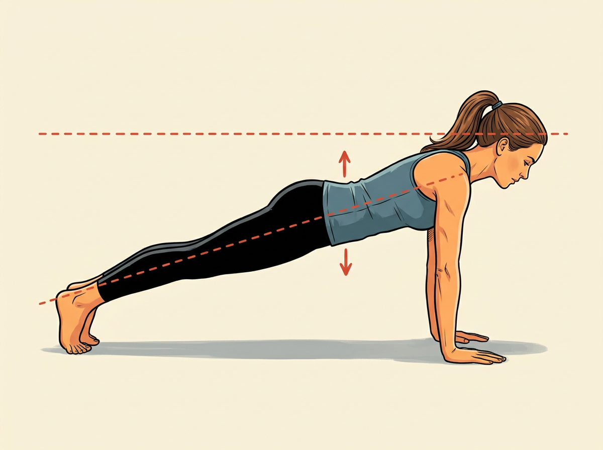 LEVEL your hips until they sit at the exact height of your shoulders.