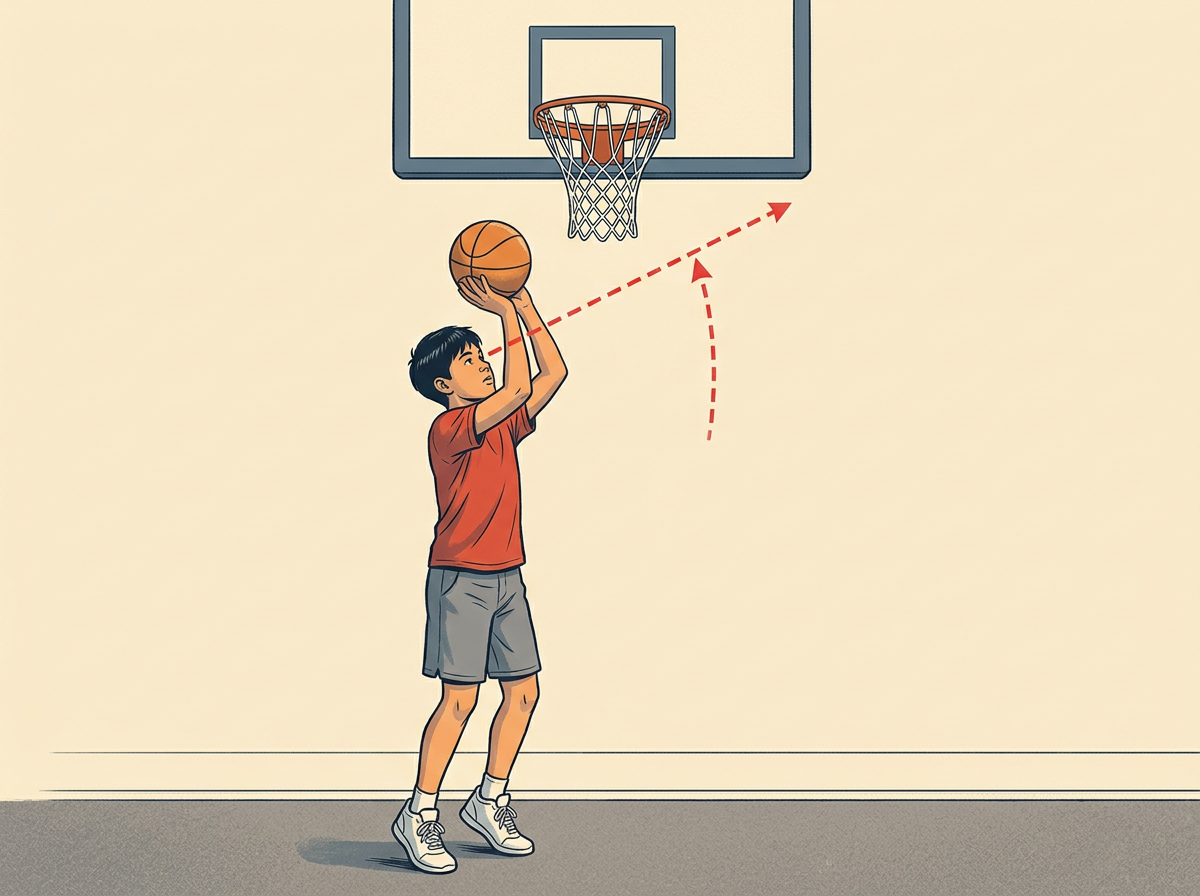 LOOK at the middle of the rim or the back iron and keep your gaze fixed there.
