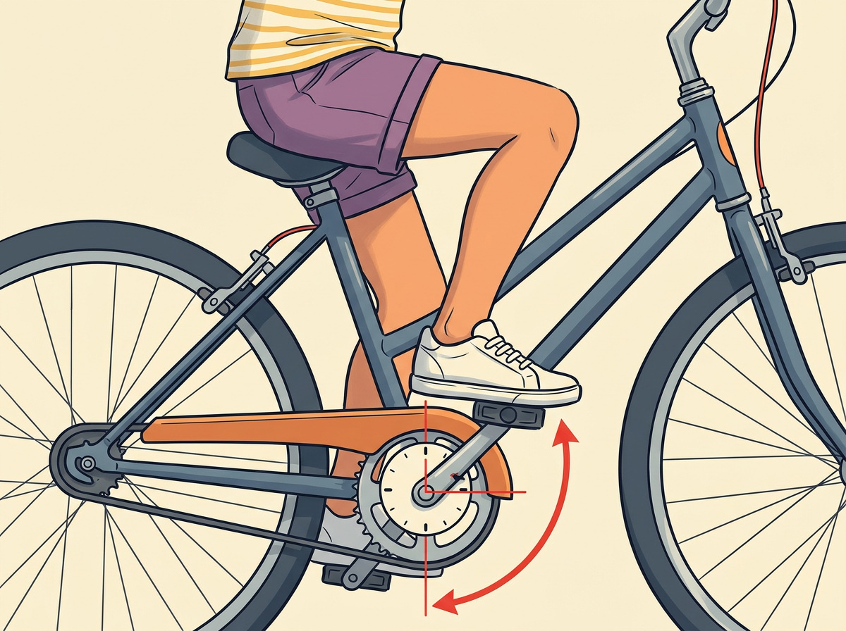 5: PEDAL from a dominant-side start: place that foot on the pedal at about the two o’clock position on your dominant side, push down, and bring the other foot up to follow.