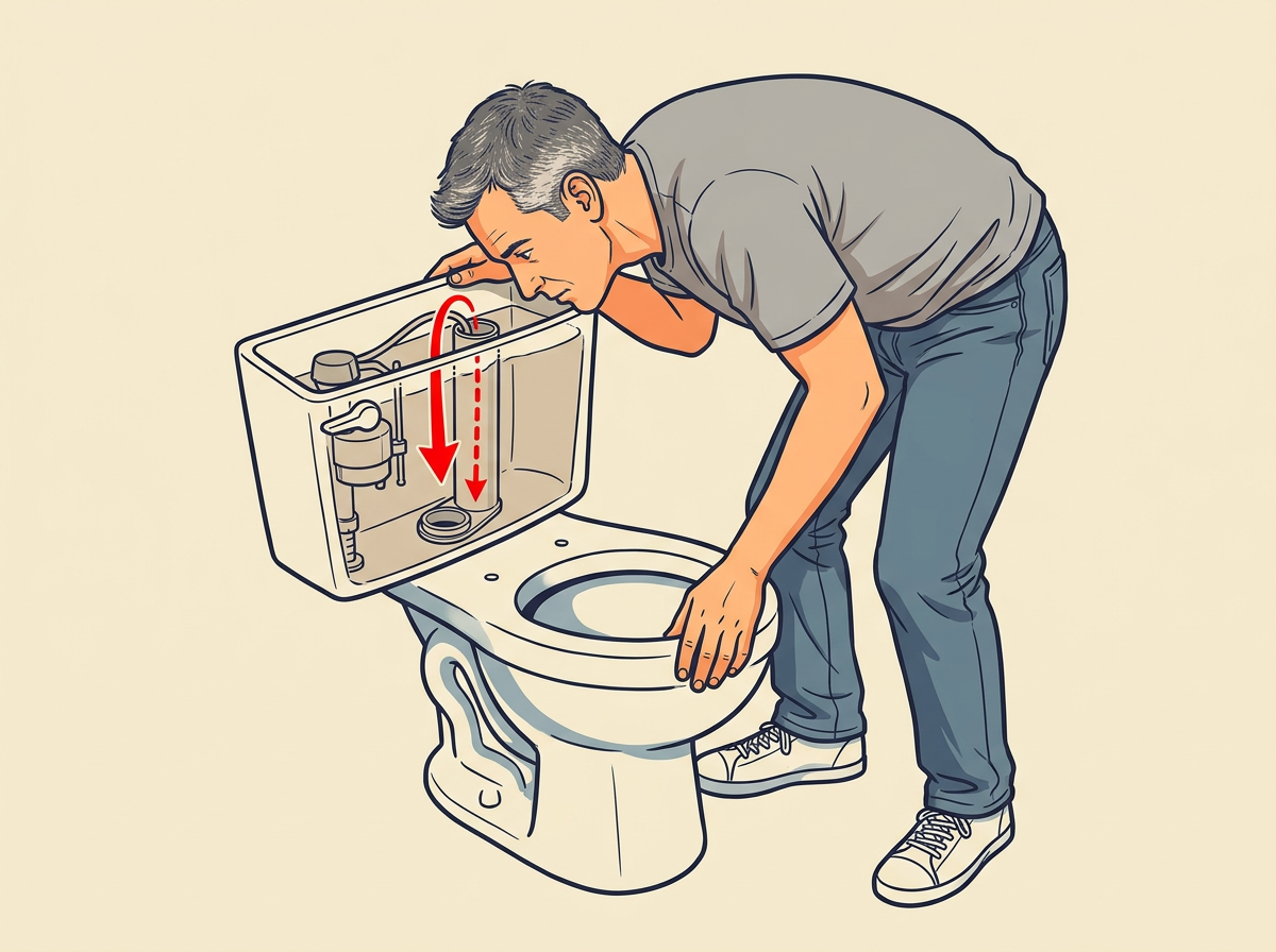 1: LISTEN beside the open tank to pin the sound to flapper or fill valve.