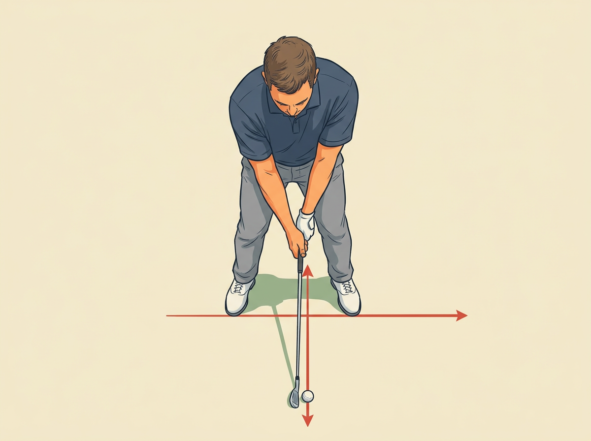 3: ALIGN the clubface square to a spot three feet ahead on the target line while your feet run parallel to that line.