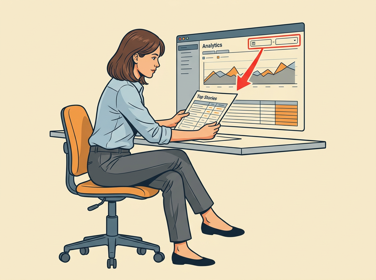 7: REVIEW Analytics by clicking the Analytics text link in the left sidebar and reading unique viewers on the stories you just updated.