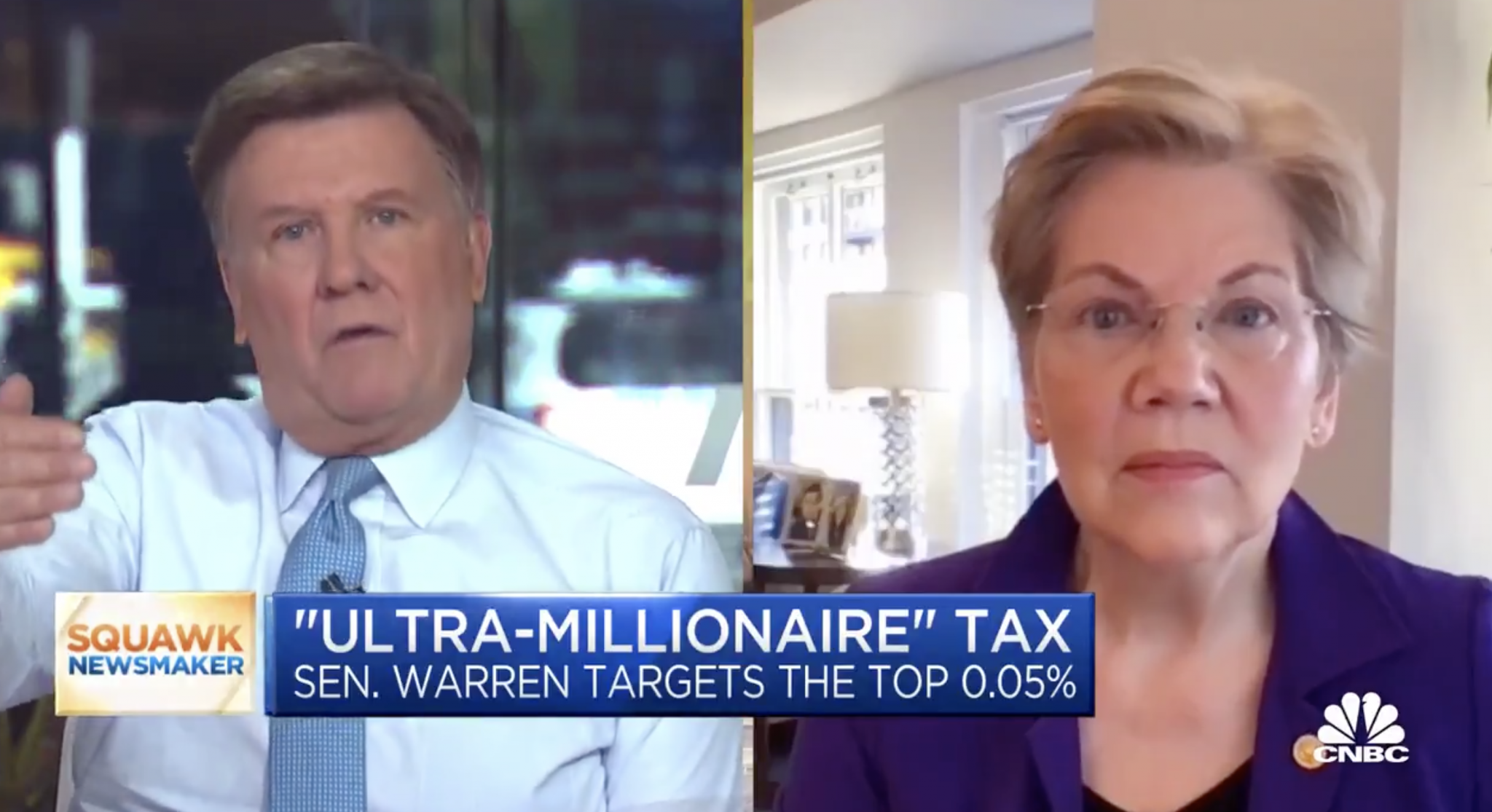 Warren Defends Her ‘Ultra-Millionaire Tax Act’ Against Criticism From CNBC Host