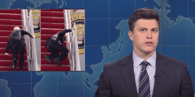 ‘SNL’ Mocks Biden Tripping up the Stairs of Air Force One 3 Times