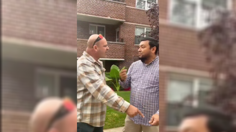 Fed Up New Yorkers Confront Man Tearing Down Hostage Posters