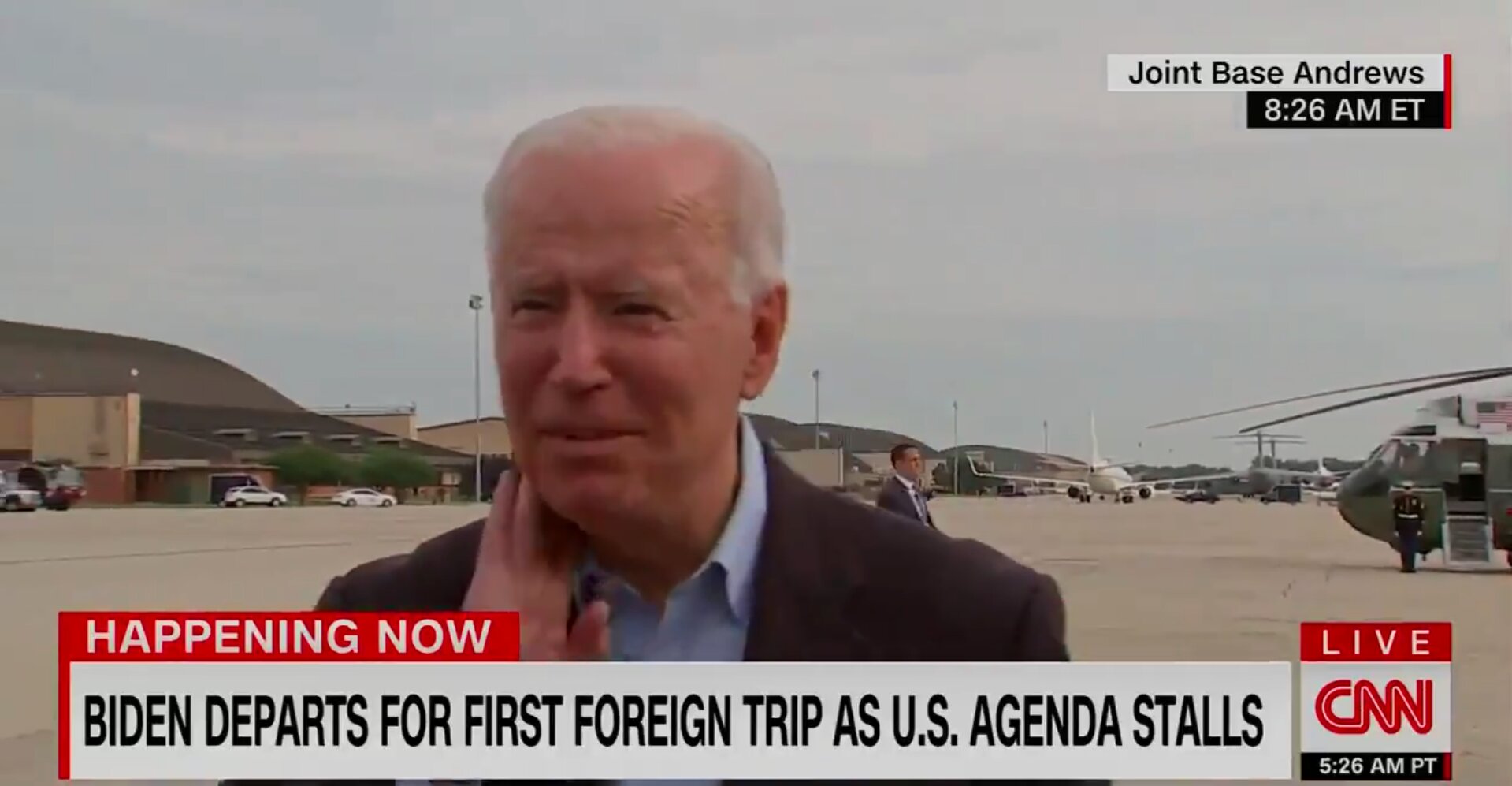 ‘It Got Me’: Biden Tangles With a Rogue Cicada As He Heads To Tangle With Putin
