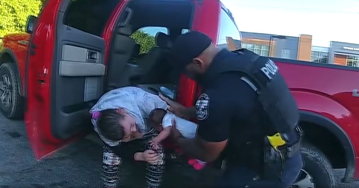 Video: Cop Saves 7-Day-Old Baby After Desperate Father Runs Into Gas Station Pleading for Help