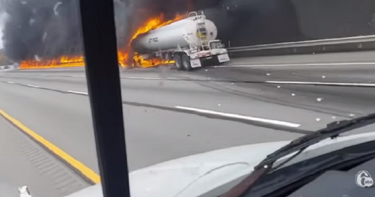 Horror on US Highway After Jet Fuel Tanker Truck Fails to Stop in Time