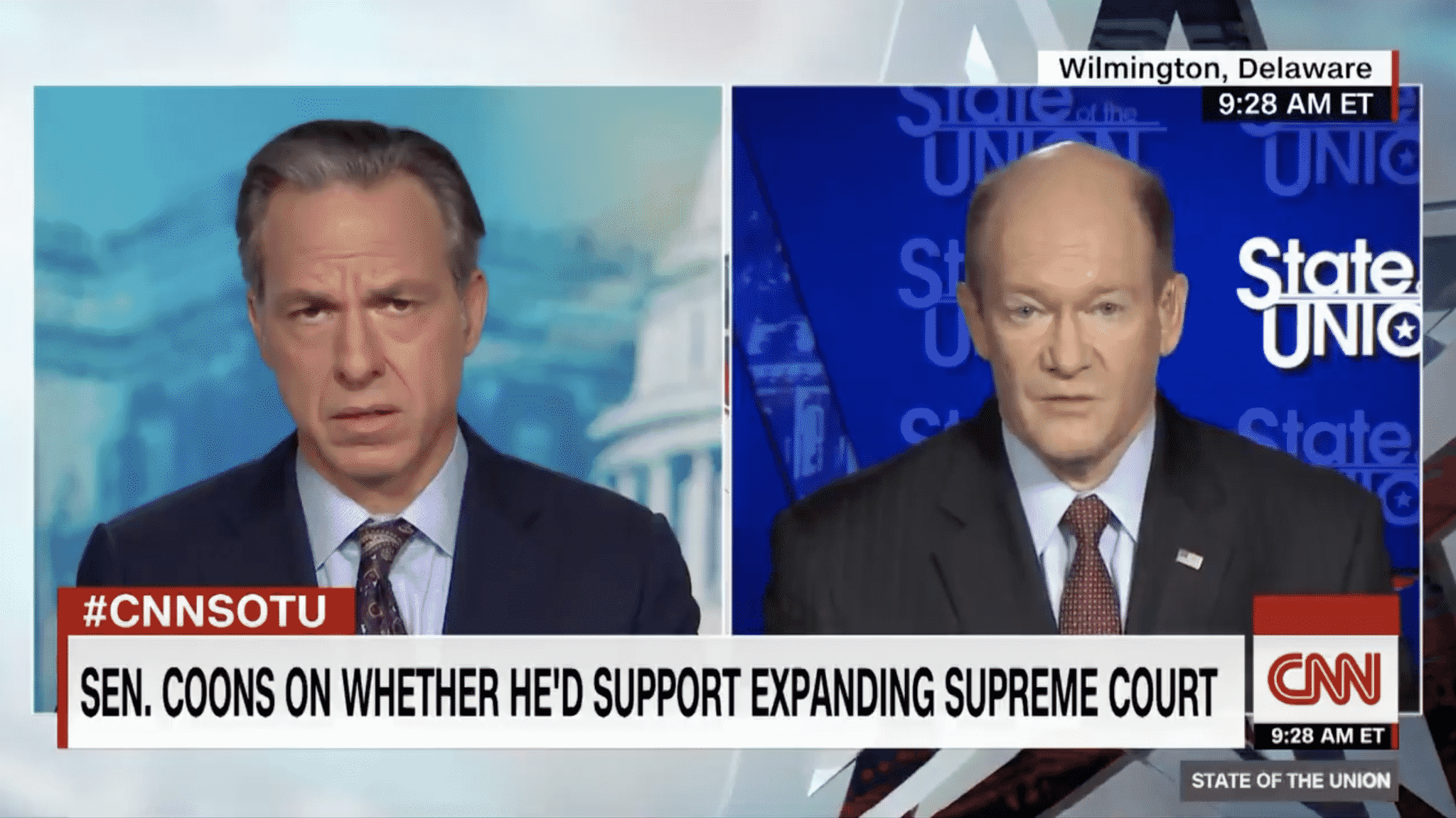 Sen. Chris Coons Signals Support for Expanding the Supreme Court