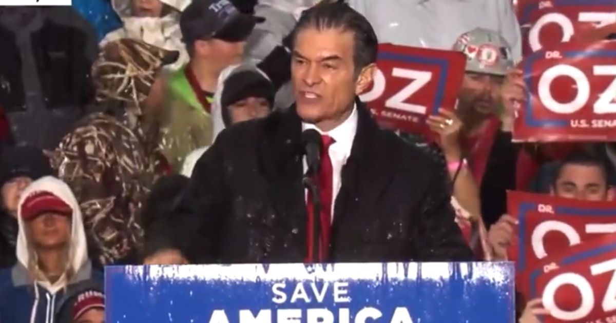Dr. Oz Gets Mostly Hostile Reception from Trump Supporters at Muddy Pennsylvania Rally