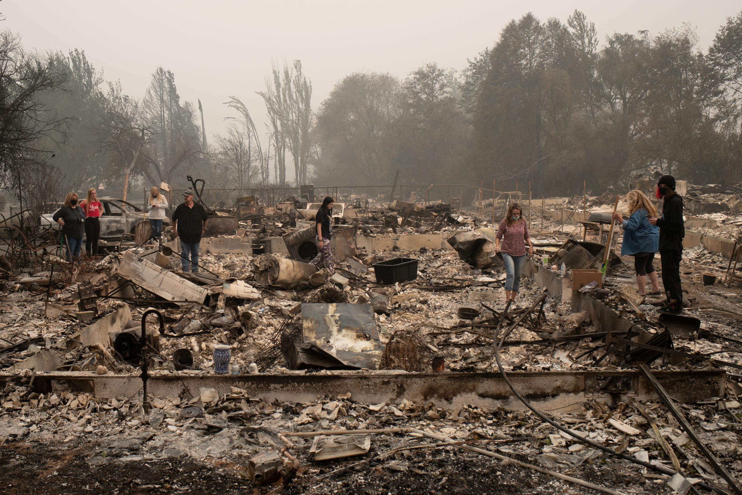 ‘All Gone:’ Residents Return To Burned-Out Oregon Towns as Many West Coast Wildfires Keep Burning