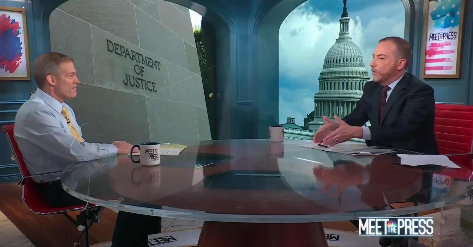 Jim Jordan and Chuck Todd Get Into Heated Exchange Over Classified Documents