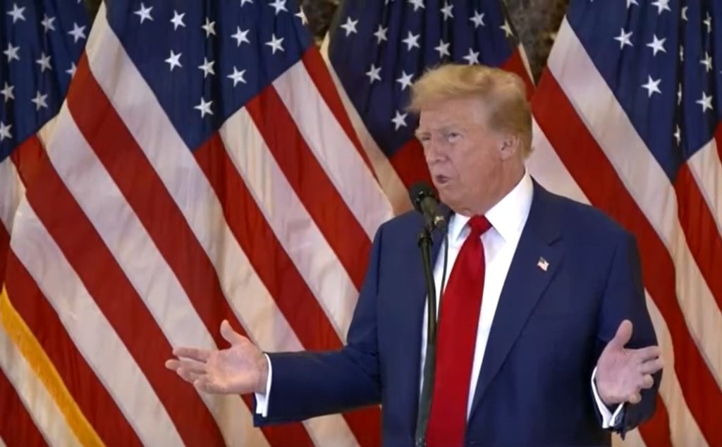 Trump Says Anti-Israel Protesters Burning American Flag Should Receive 1-Year Jail Sentence