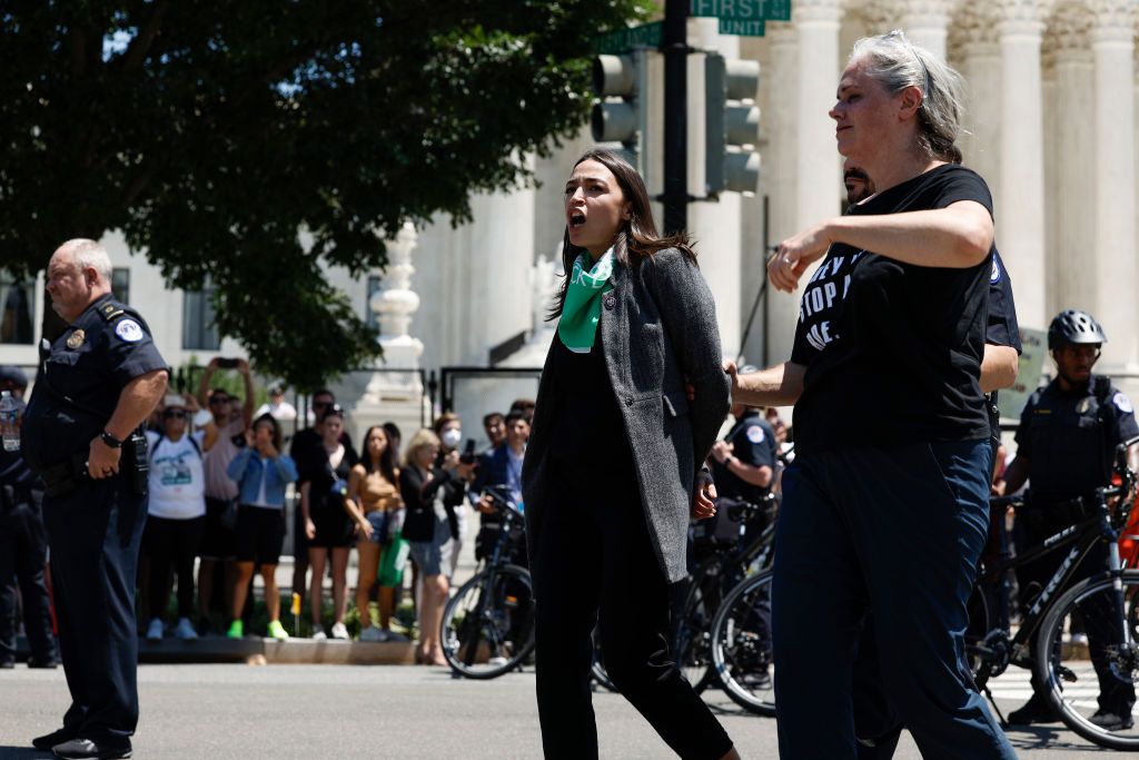 AOC Denies She Pretended to Be Handcuffed at Abortion Protest, Suggests It Was a GOP Conspiracy Theory