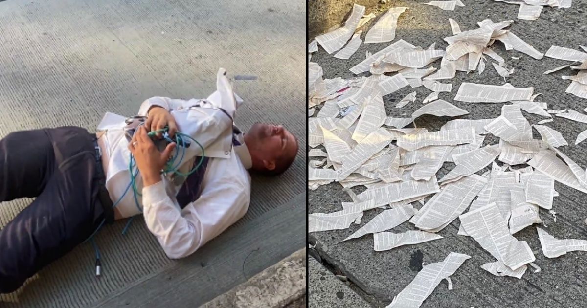 'Full Blown Assault on Christianity': Pro-Abortion Agitators Attack Preacher, Rip His Bible to Shreds