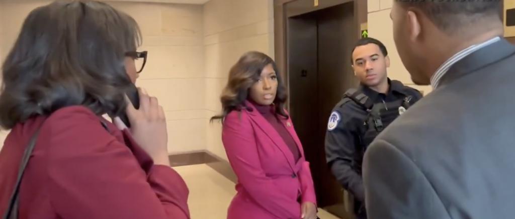 GOP Rep Who Was Right Next To Jasmine Crockett When She Swiped At Cameraman Disputes Dem’s Tale