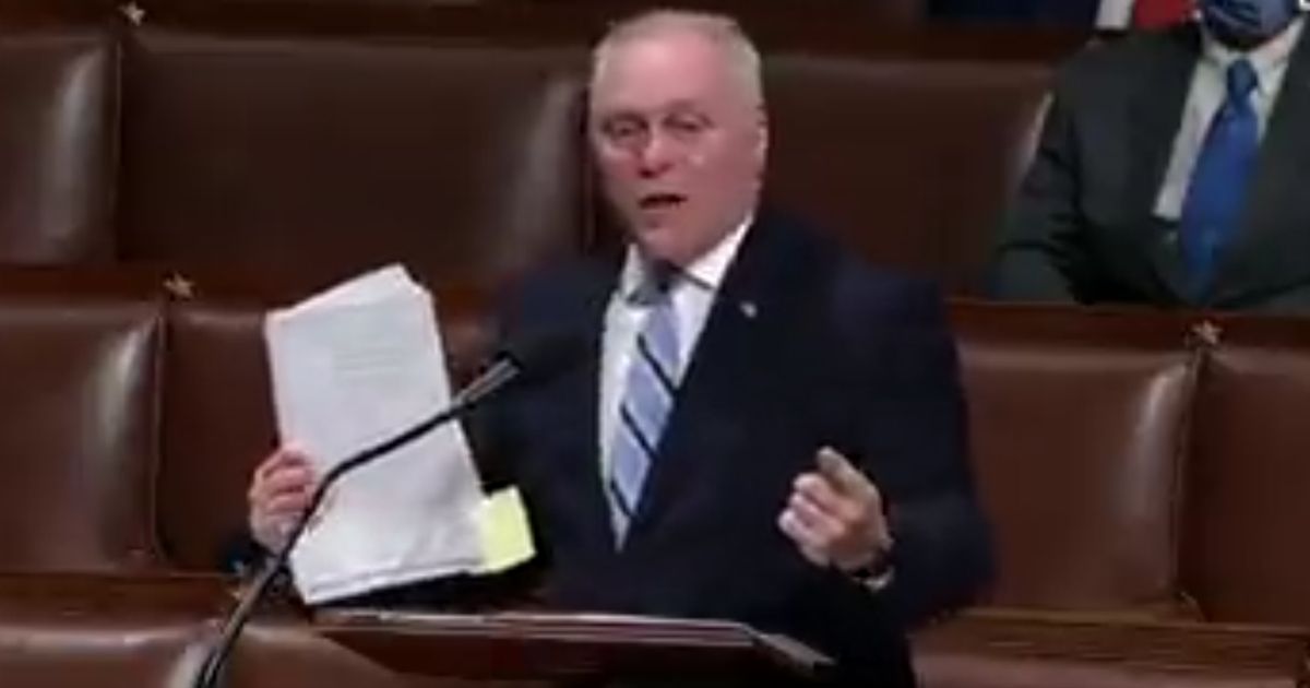 Watch: Steve Scalise Blasts Biden, Shows 5 Disasters Hidden in Infrastructure Bill