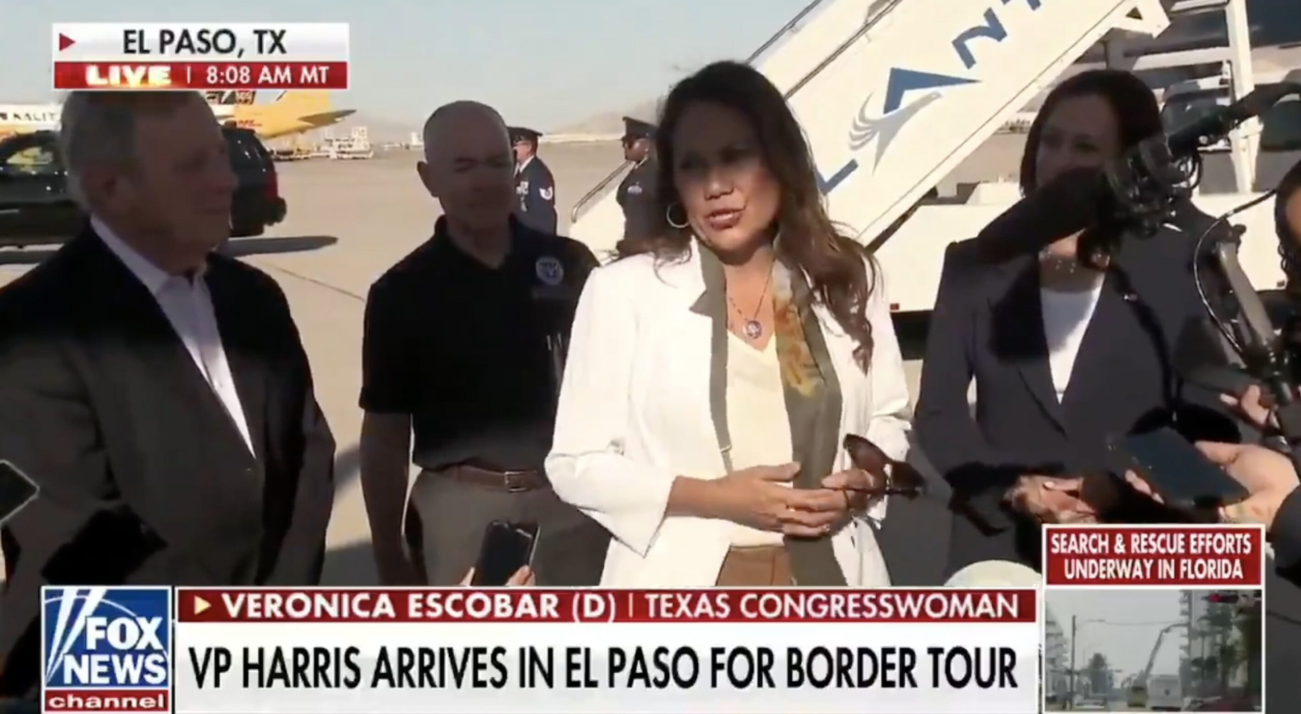 Dem Rep Dubs El Paso 'The New Ellis Island' While Introducing Kamala Harris