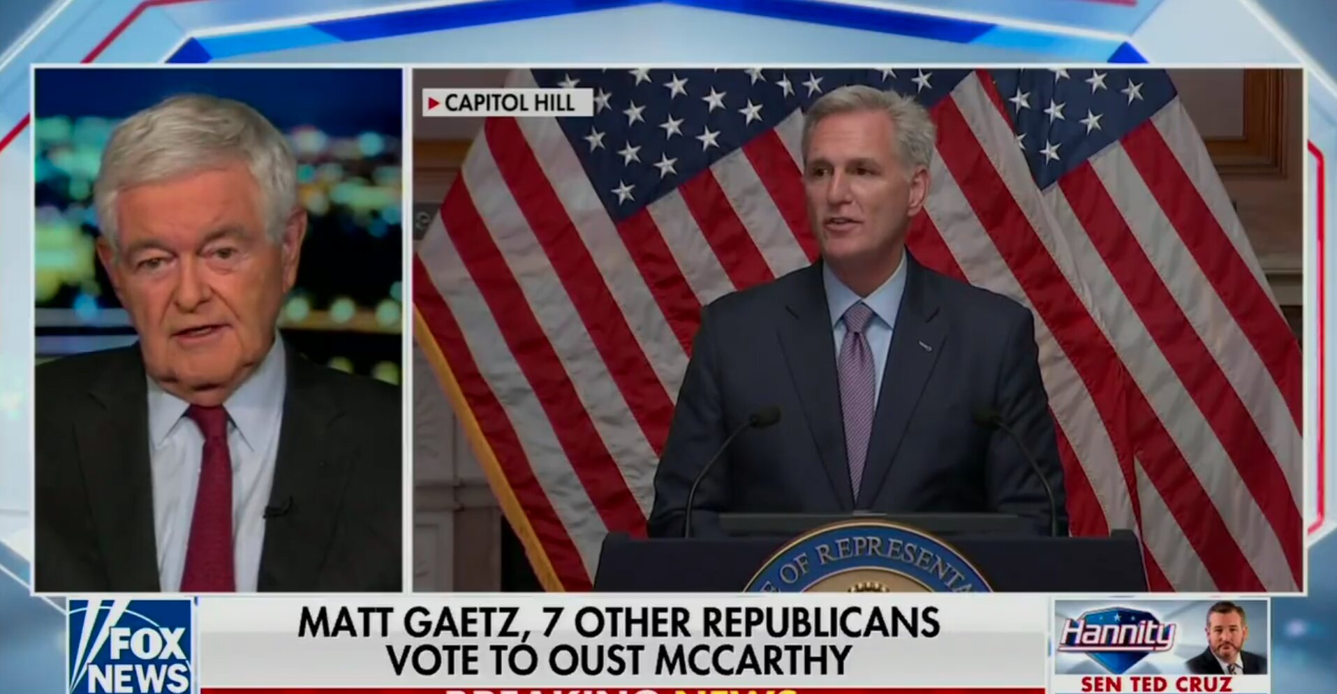Gingrich Goes Scorched Earth on Republicans Behind McCarthy’s Ouster