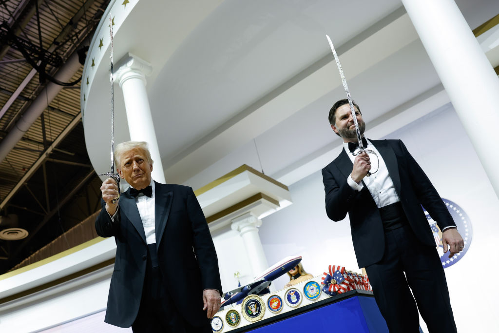 Watch: Trump Grooves to YMCA, Uses Sword