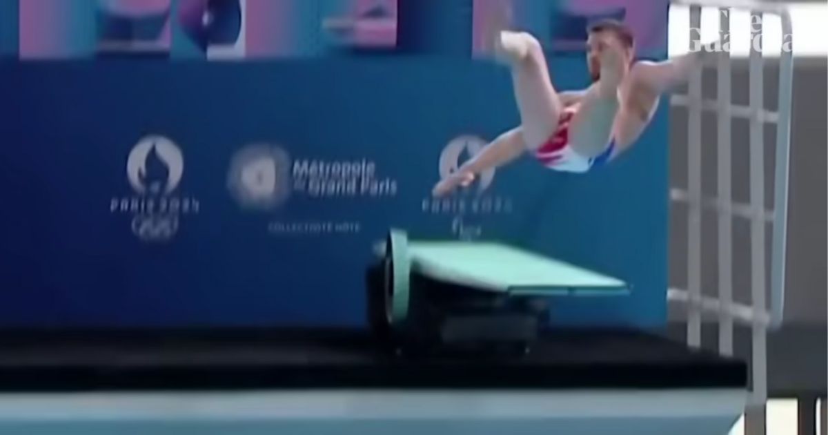 Watch Disaster Unfold as Diver Loses Footing During Inauguration of Olympic Pool