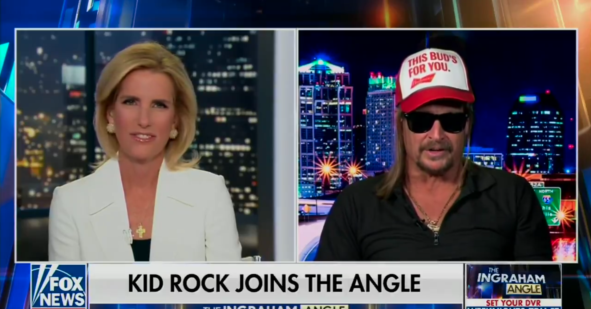 Watch: Laura Ingraham Confronts Kid Rock Over Budweiser Hat After Boycott