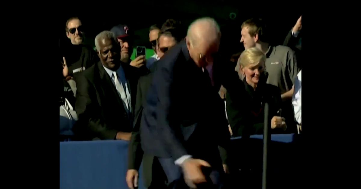 Watch: Biden Has Another Close Call with Stairs Taking the Stage in Philadelphia