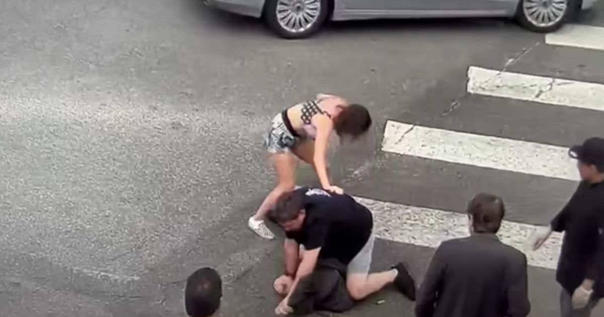 Watch: Hollywood Punk Punches, Steals Old Man’s Wallet – Ends Up Being Completely Demolished by Good Samaritan, Brunette