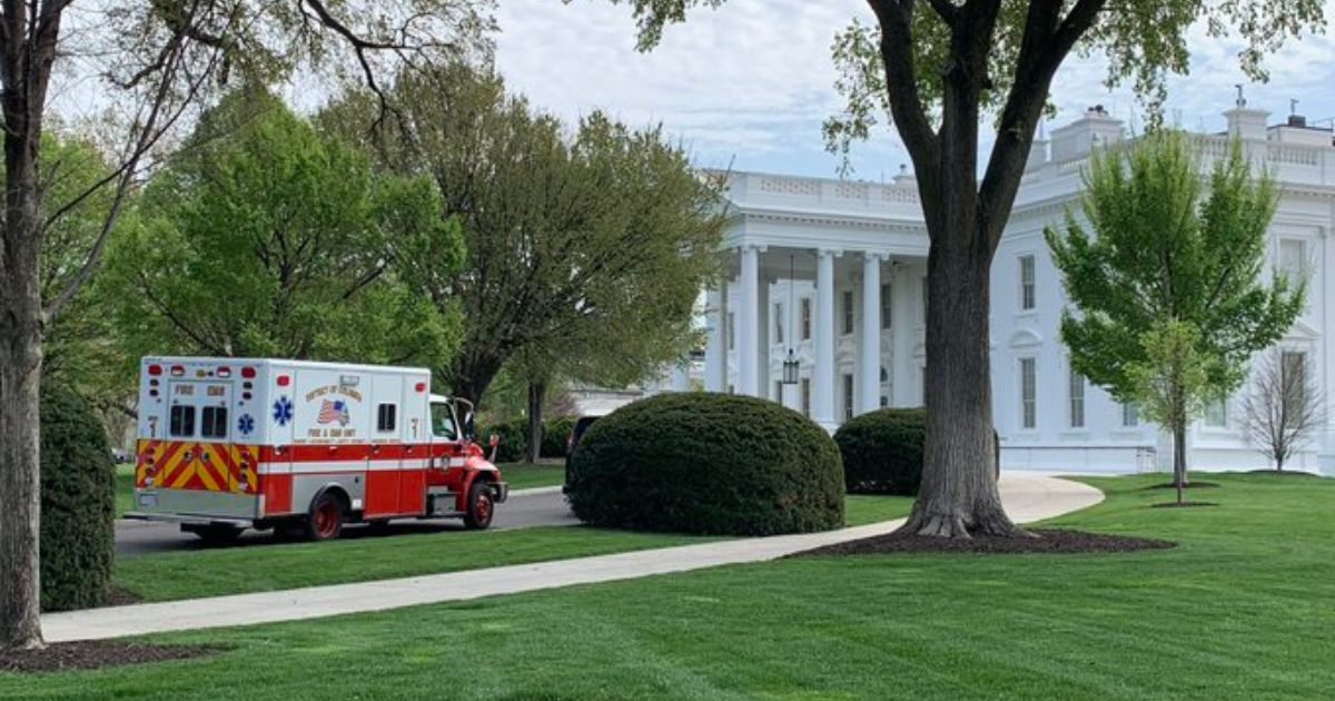 Speculation Arises After Ambulance Is Seen Parked in Driveway of the White House